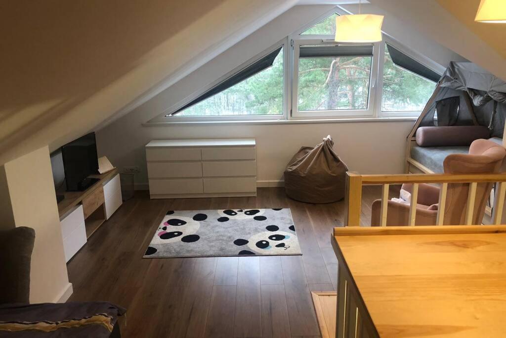 Dwupoziomowy Apartament Nad Jeziorem W Lesie Apartment เอากุสตูฟ ภายนอก รูปภาพ